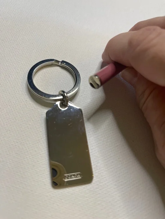 COACH Pink and Silver Key Ring and Coach Pink Pen Set - Picture 6 of 6